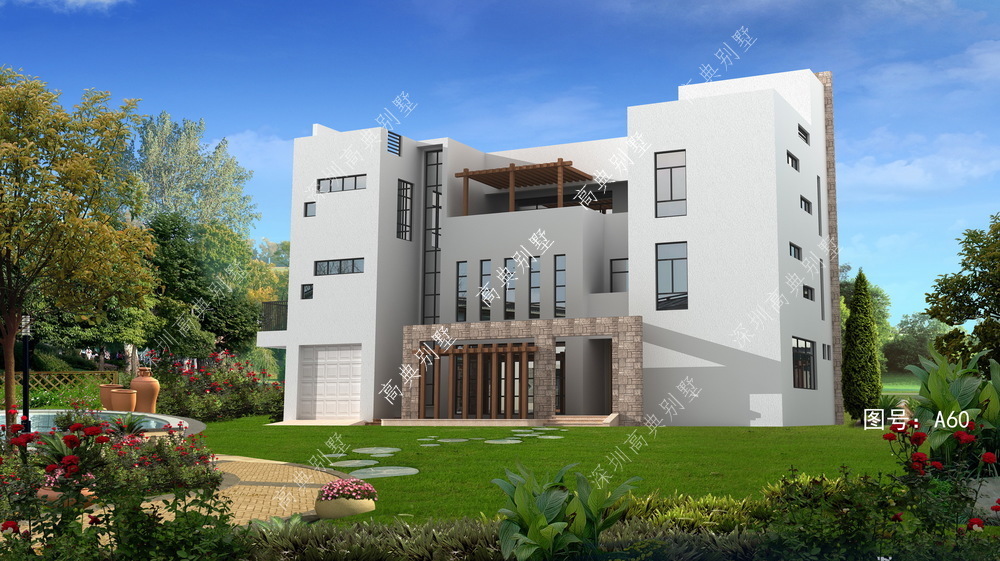 别墅|这款现代风格的别墅,色调简单而时尚,具有极强的建筑设计感。