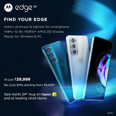 oled|摩托罗拉 Edge 20/20 Fusion 印度发布：搭载 1 亿像素摄像头