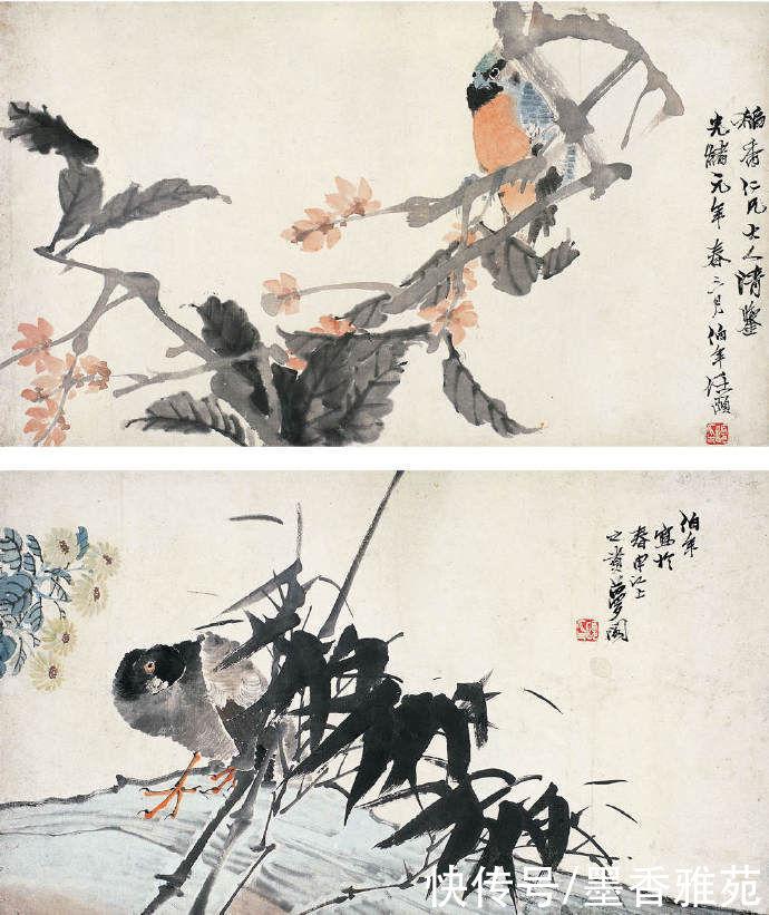 海派大师任伯年的国画作品，生动传神