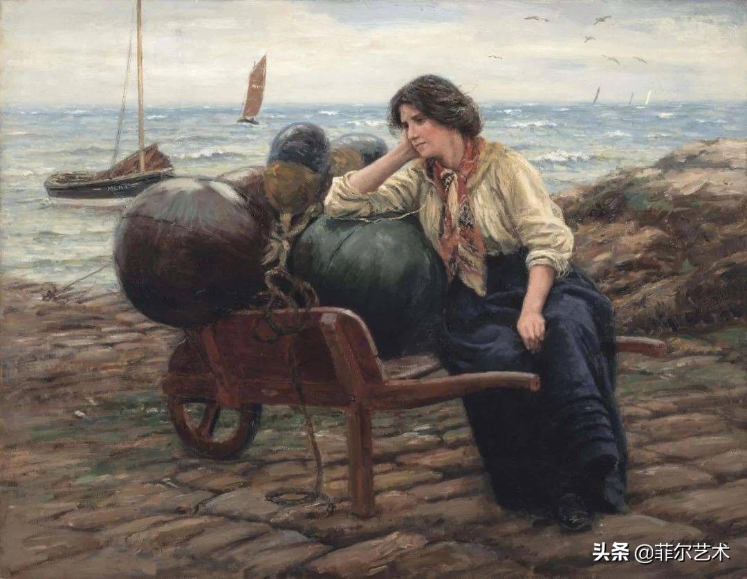 画家|苏格兰画家约翰·麦基的“女人与海”油画艺术作品欣赏