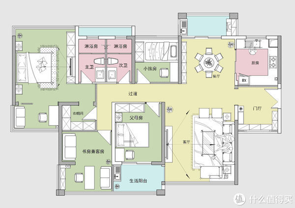 主卧室|全房原木色系的新中式风装修,真的很显温馨,简单又有品味,耐看