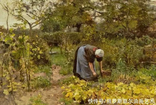 盛开的桃花|荷兰画家,海牙画派的代表人物~梵高妹夫的风景油画作品欣赏