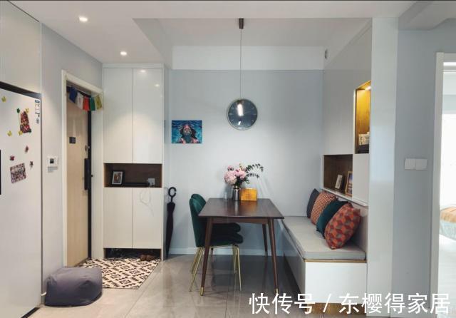 主卧|晒我89平米新家,一进门是餐厅,设卡座实用又漂亮,这样装真明智
