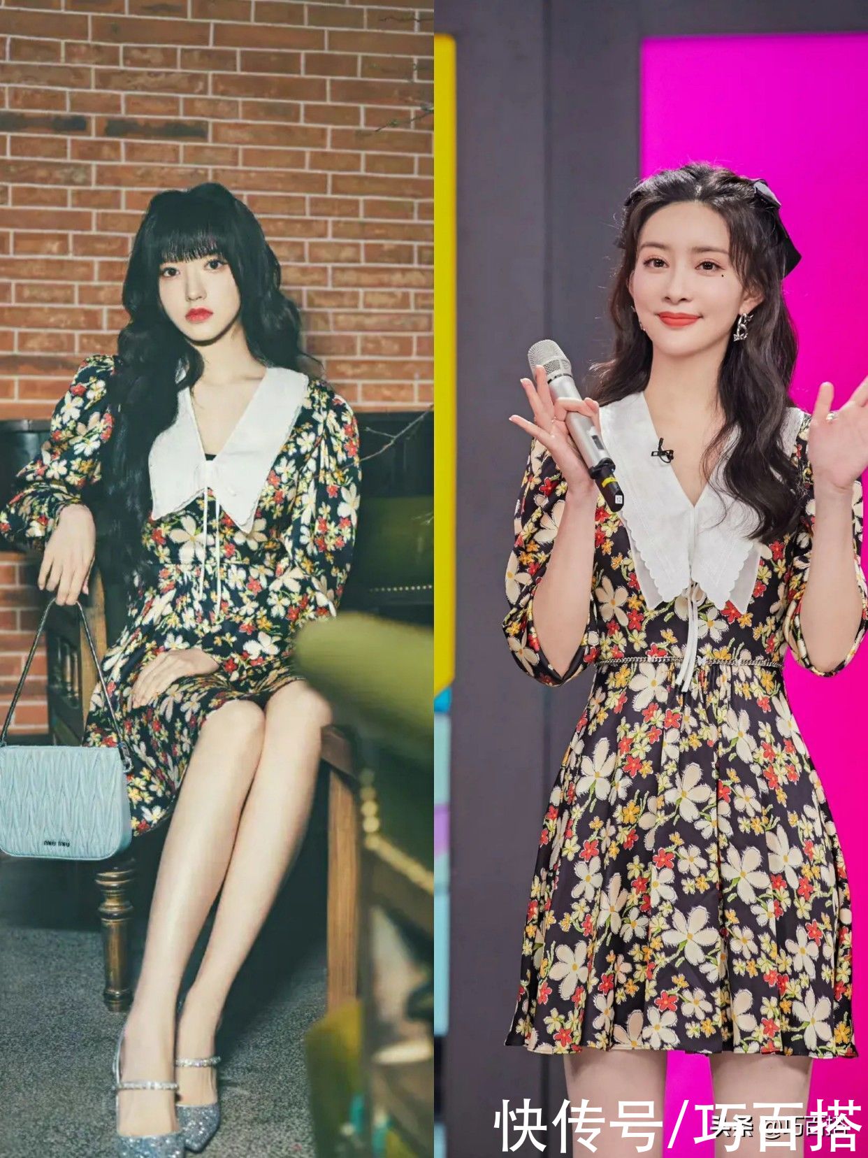 明星们|明星示范碎花裙的时髦穿法，或优雅或甜美或性感，你要的风格都有