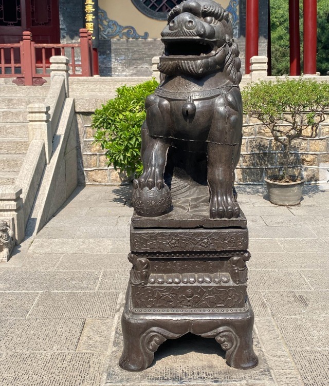 晋祠铁狮子|晋祠铁狮子曾经满身锈迹,专家用了三个“妙”招,最后修复成功