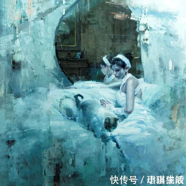 油画#艺术家杰里米·曼恩的油画,颜色既生动又大气!