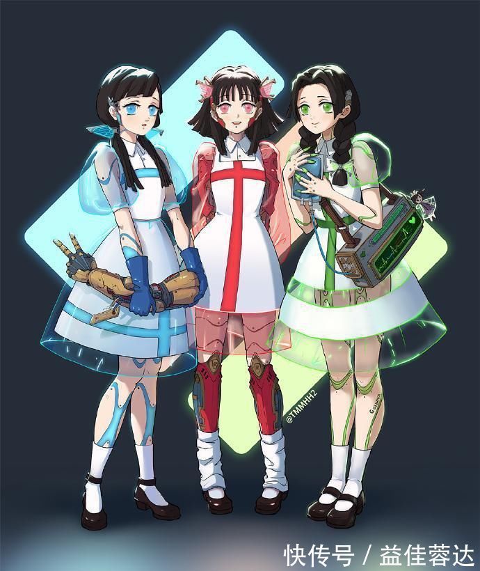 畫師|鬼滅之刃:透視裝與機械風的碰撞,禰豆子的小短裙,戀柱的小皮鞭