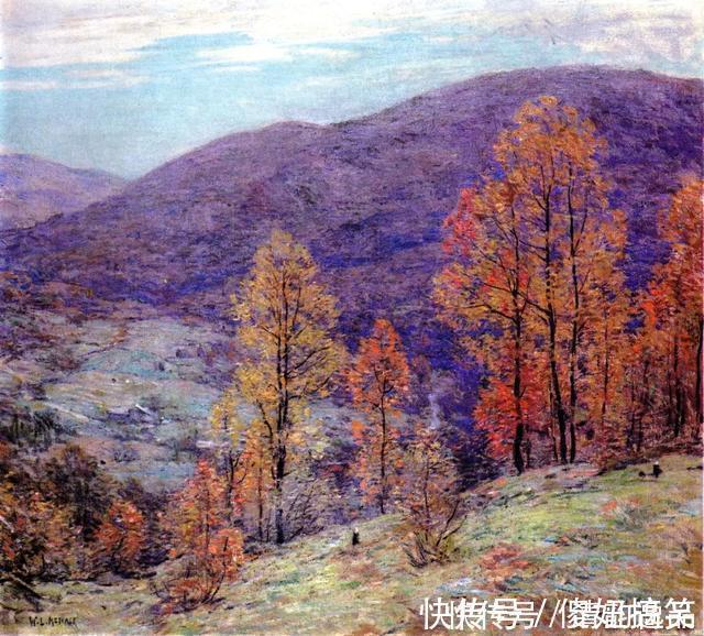 梅特卡夫|美国著名画家，威拉德·梅特卡夫，风景油画作品欣赏