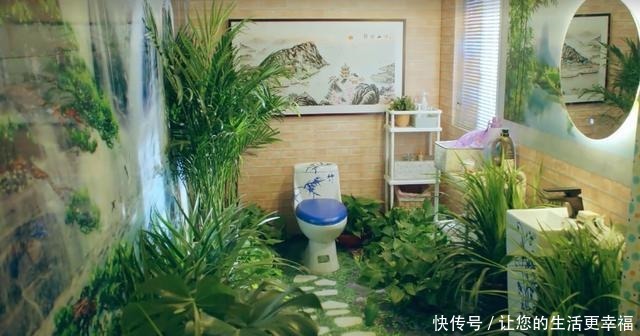 马桶盖一掀,水箱上种花除异味,垫上一条旧毛巾,一整年不要浇水!