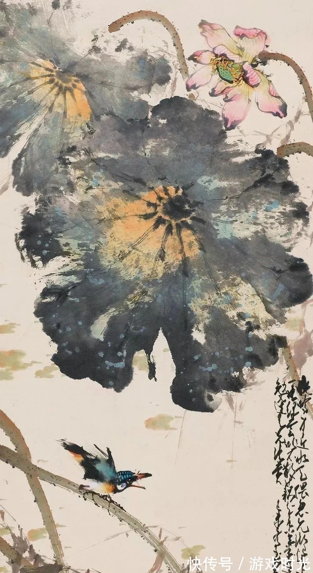 荷花&「津门网」赵少昂的荷花是经历过风霜洗礼后的模样,有岁月的味道