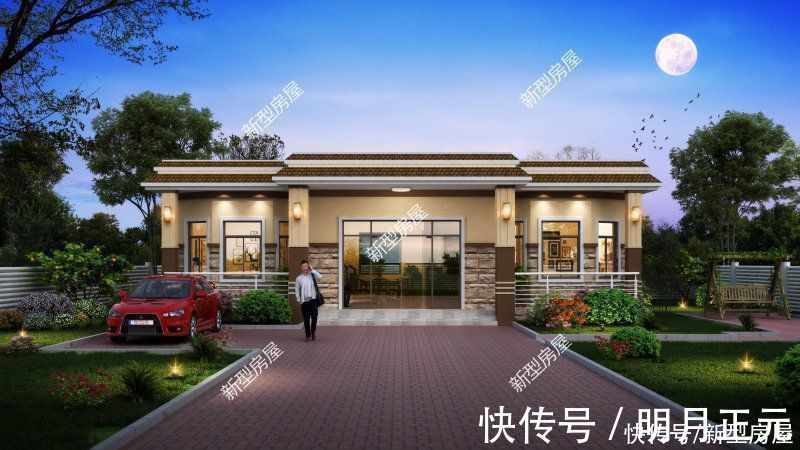 阳台|农村建房想要简约大气，推荐5套平屋顶图纸，总有一套适合你