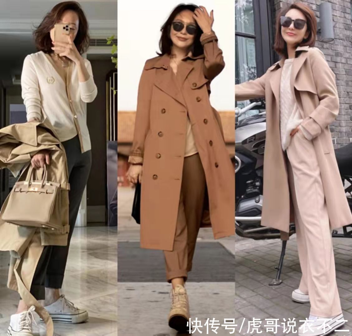 长风衣 这才是50岁普通人的穿衣榜样,不显老不扮嫩,舒适显贵可以照着穿