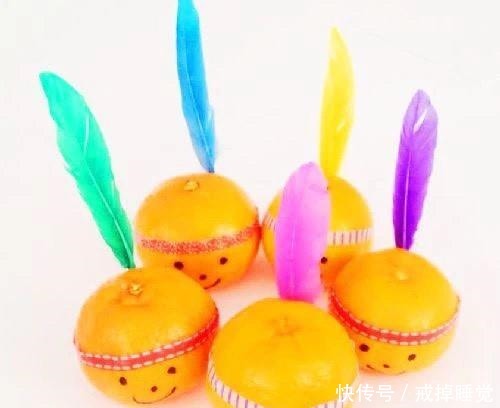 变身|亲子小手工,小小桔子变身成小小印第安人