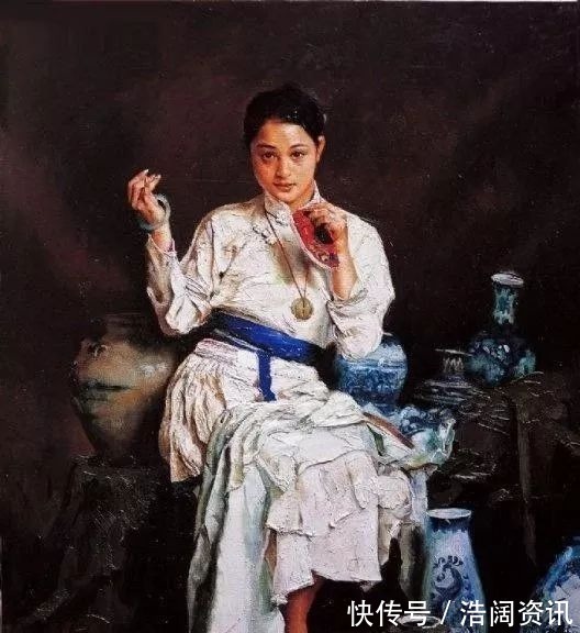 潘鸿海@著名演员周迅人体油画,少女时期所画,出名后能卖184万!