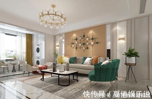 公卫|140平米现代轻奢风格，鞋柜柜体做薄荷绿，一入户就被惊艳到了！