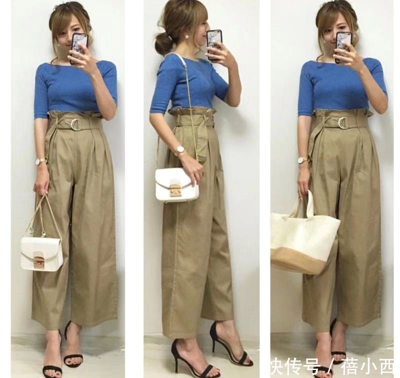 时尚感|日本小姐姐的阔腿裤穿搭太高级,简约又优雅,每一套都可照着穿