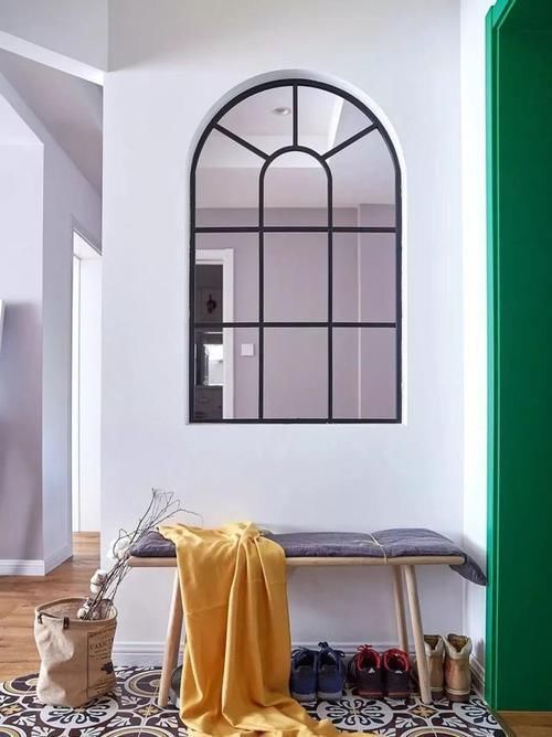 花砖|玄关,别再通铺瓷砖了,当下年轻人都喜欢这样装,也太好看了吧