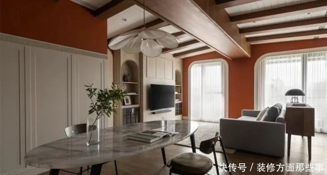 卫生间|看腻了日式北欧,来看看她家113㎡脏橘+墨绿的东南亚风吧