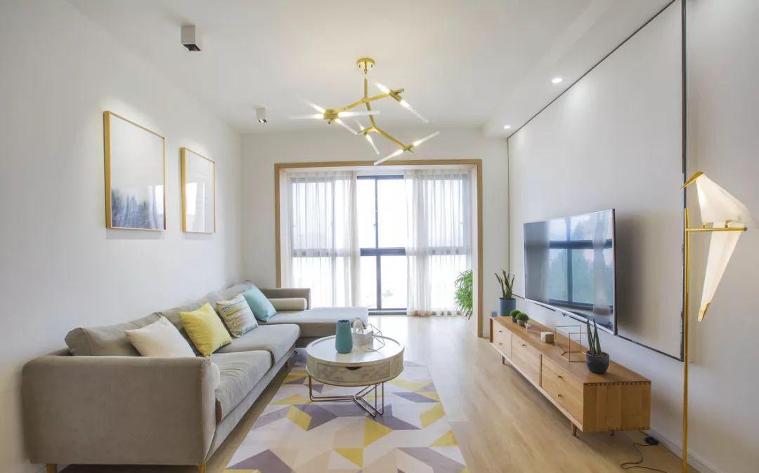 装修|105平简约的北欧风,橙色系很活力的装修,喜欢简单温馨的家