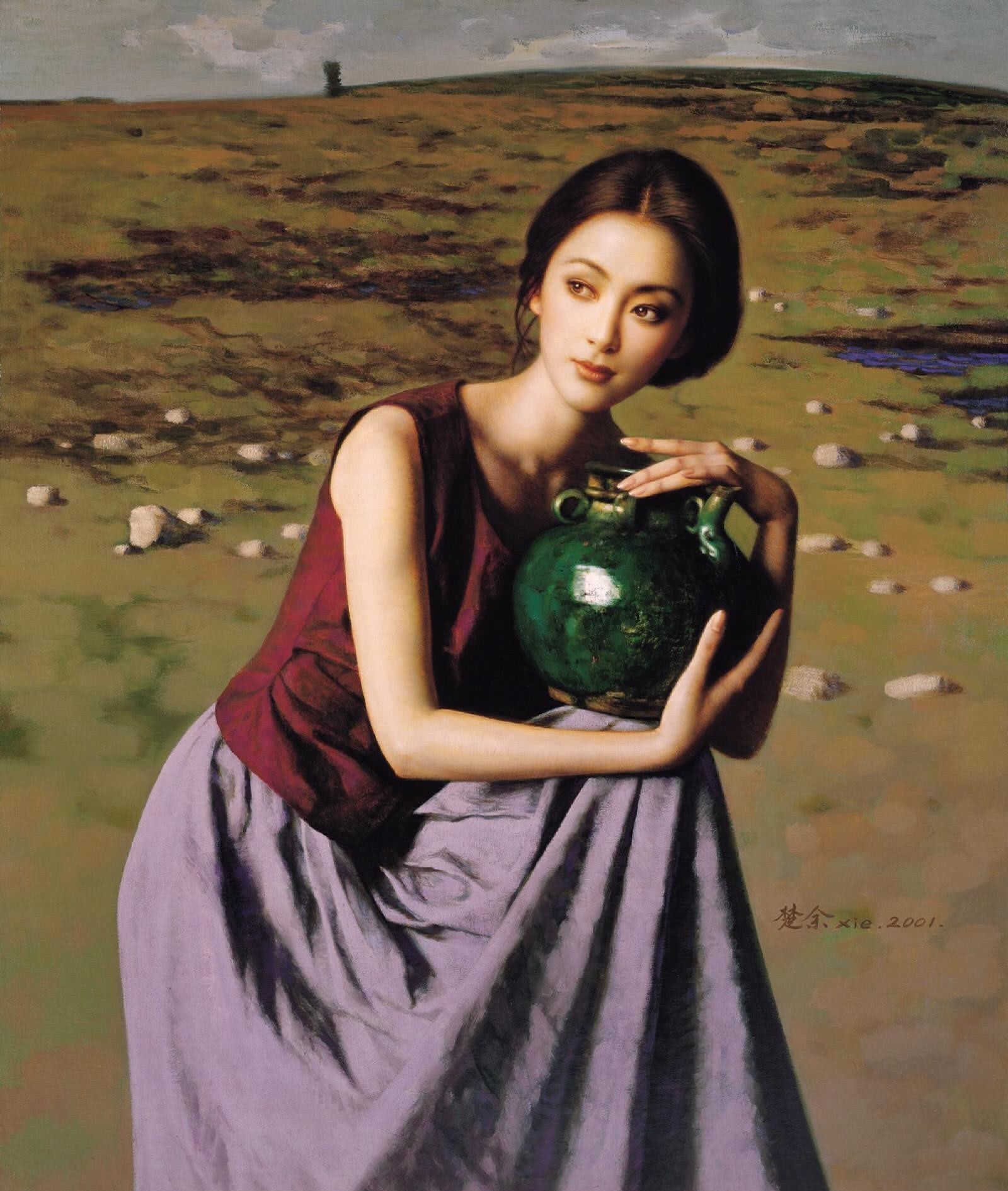 有何|谢楚余的《陶》，为何会被盗版千万次？画中女子到底有何魅力？
