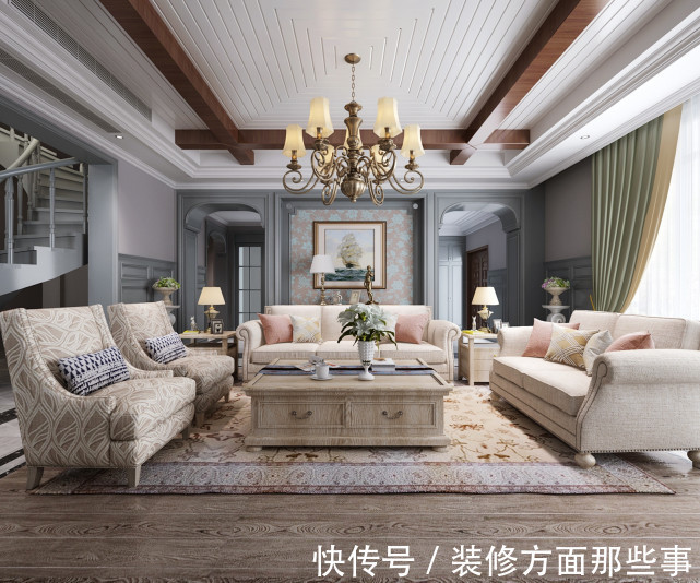 风格|381平欧式新古典风格设计，给人时尚、典雅的感觉