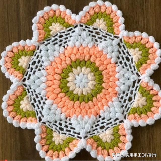 新手#「针织作品」32款只用到一种针法织出来的美垫子,新手留存备用