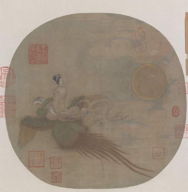 古画|这张1500年前的古画,疑似出现穿越的仙鹤,画中的女人更奇怪