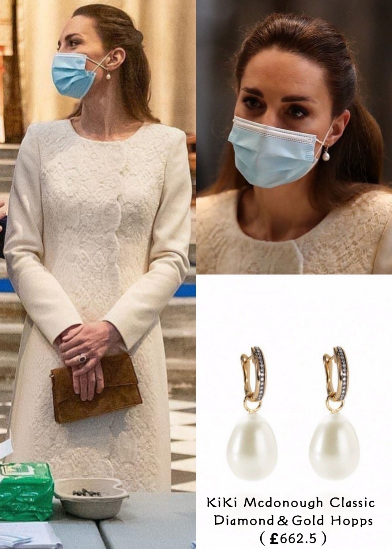 皮帕|凯特为迎结婚10周年做医美?穿婚纱大衣重回婚礼教堂,皮肤太平整