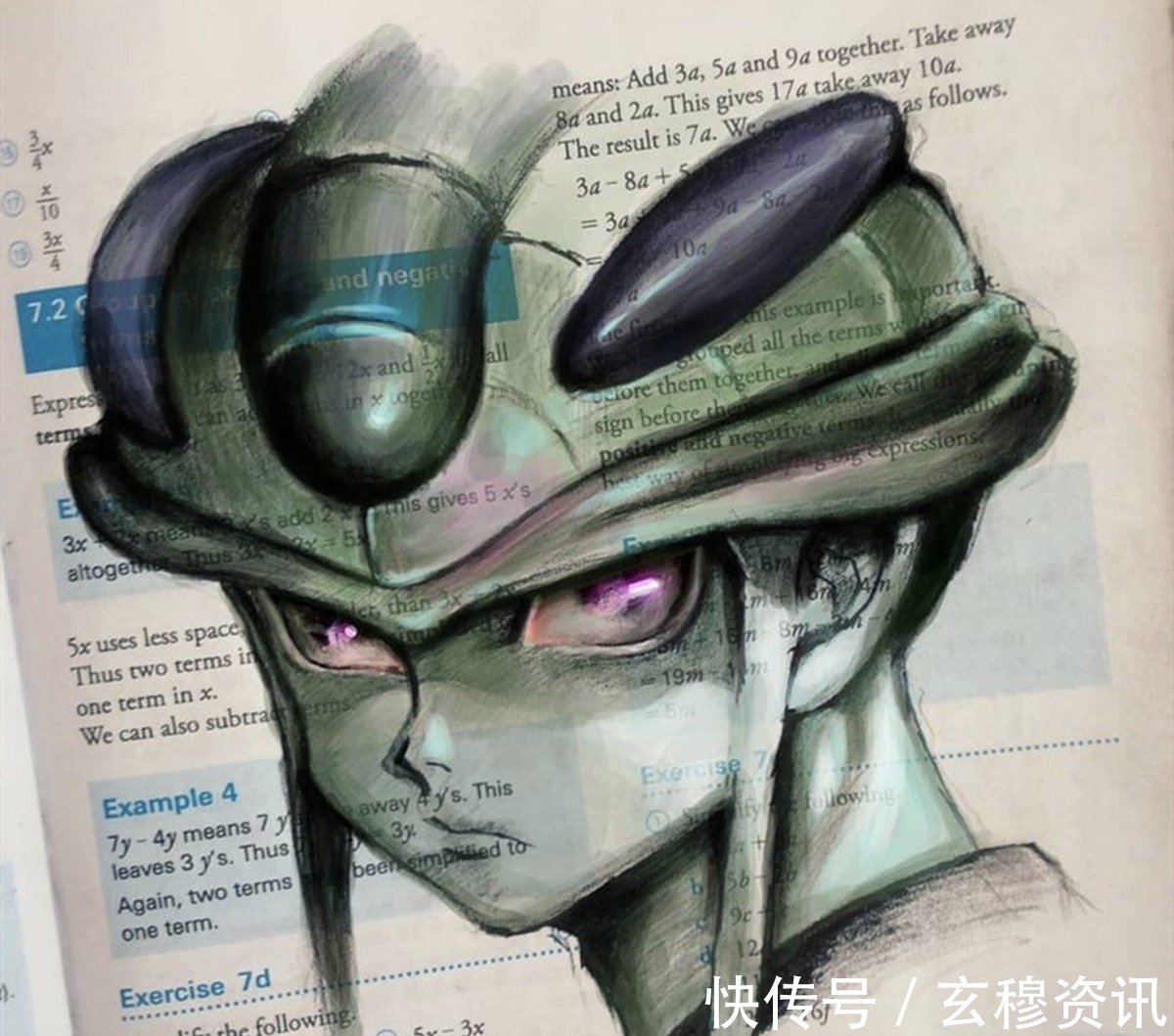 英文$画师上英文课开小差,画出了经典的人物形象,难道美术课不能画吗