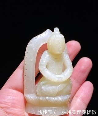 白玉$清 和田玉白玉 释迦摩尼 佛像 摆件