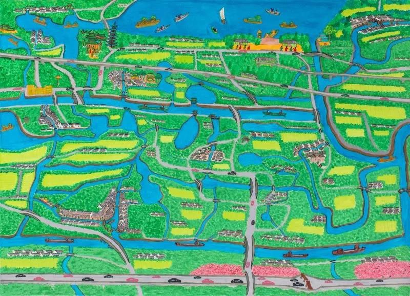 龙腾狮舞|文化走亲 云端悦展 嘉善姚庄农民画颂新时代