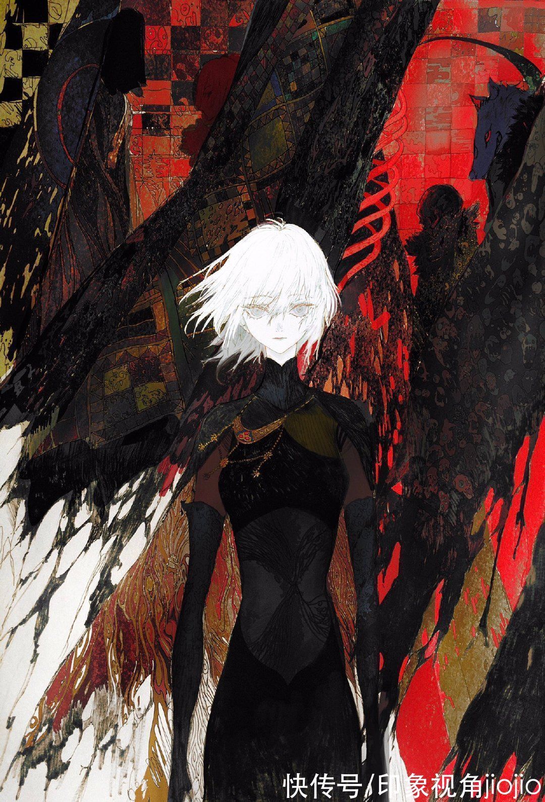 人物插画#平涂风格的幻想系人物插画,每一幅作品都似乎在讲故事