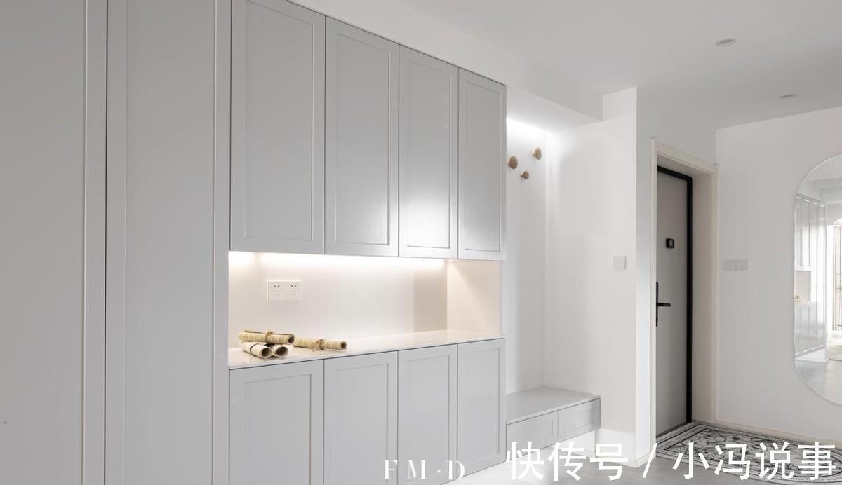 储物型|以后我会装玄关了,过道两边墙装柜子,“二字型布局”给足体面