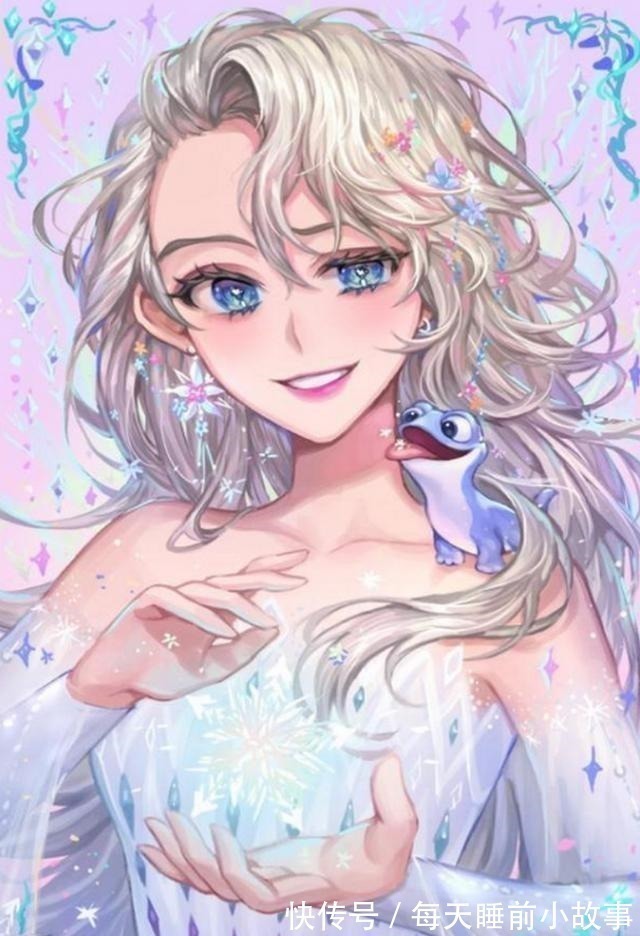贝儿公主|不同画风的迪士尼公主,艾莎女王范十足,乐佩的眼睛仿佛充满魔力!