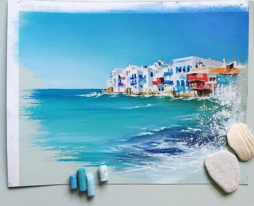 鲜花!太疯狂了!原来用粉笔画画,也可以这么美,简单几招教你,美到邻居羡慕嫉妒