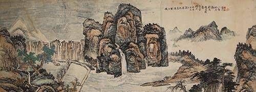 大师&他与张大千齐名,一生画三百余幅作品,人们称他是青绿山水大师!