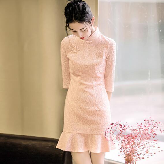 旗袍裙|一袭改良旗袍裙,泼墨水华,惊艳了时光,温柔了岁月