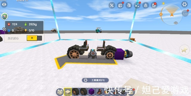 载具|迷你世界：“机械车间”怎么用？巧用三个方块就能造出一辆车！