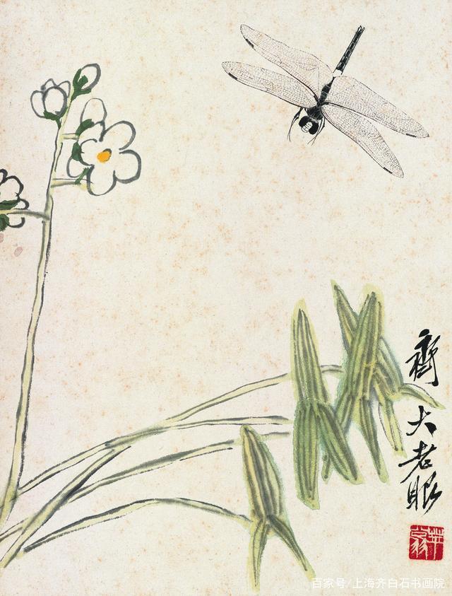 胡沁园|齐白石美术纪念馆签约画家、少白汤发周说,齐白石卖画小技巧,凡画草虫必加钱