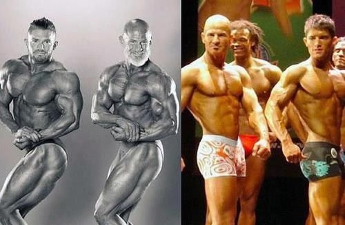 健身房|小伙子健身10多年,与56岁父亲一起站上健美舞台,实力不相上下!