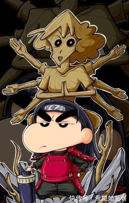 自来也|当蜡笔小新和火影忍者里面的人物结合之后,看到纲手我服了