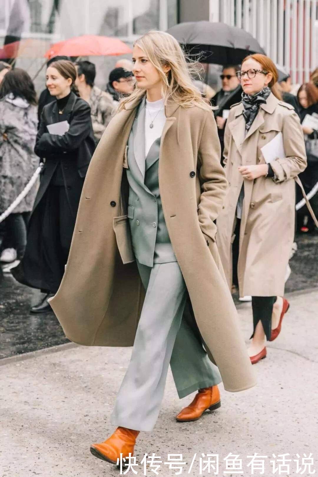 a6418|敢在西装外面披大衣的女人,气场太强大!一看就惹不起
