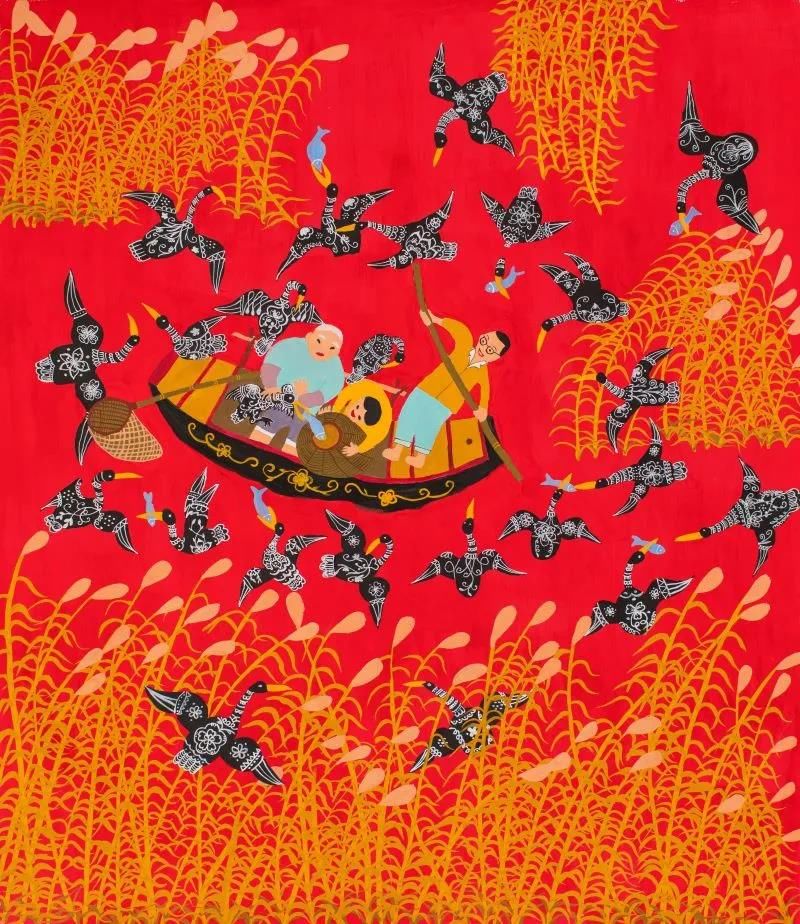 龙腾狮舞|文化走亲 云端悦展 嘉善姚庄农民画颂新时代