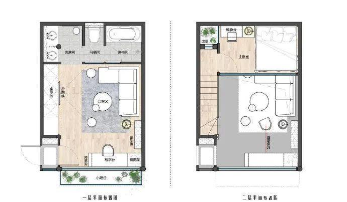 祥和感|35平米小户型loft日式原木风,一进屋就很亲切,家居氛围好棒!