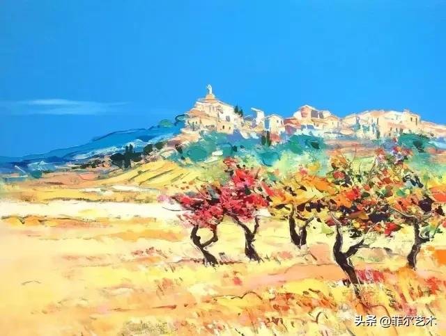风景|法国画家Francis Taussac 笔下明快浓烈的色彩风景油画作品欣赏