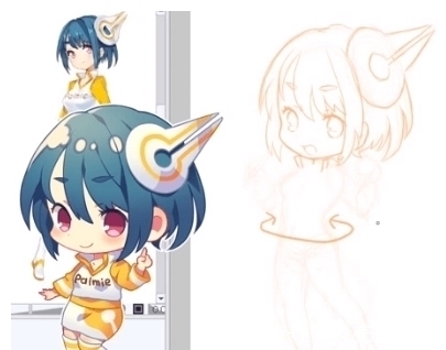 教学!可爱Q版人物画法教学!教你如何将正常比例的人物变成Q版人物!