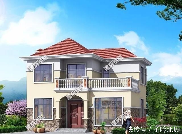 二层|小户型造价低的二层别墅，占地面积一百以内，外观也很漂亮！