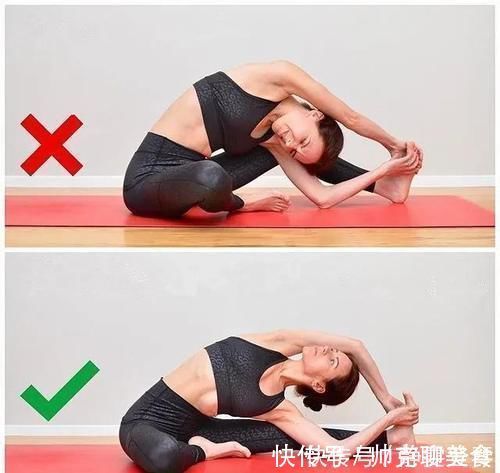 体式要点|23个常见易错瑜伽体式正误对比图，初学者尤其要注意啦