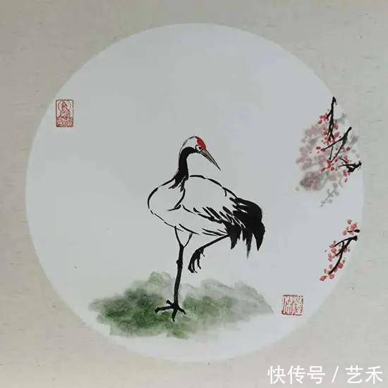  提名奖|道德模范提名奖获得者吴汉杰所画仙鹤