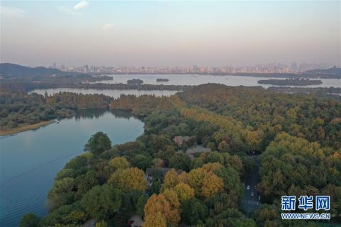  夕阳下的杭州西湖景|西湖秋韵